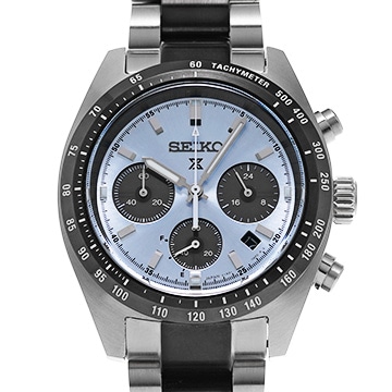 セイコー プロスペックス スピードタイマー ソーラークロノグラフ SBDL093 アイスブルー/ブラック メンズ 時計 【中古】【wristwatch】
