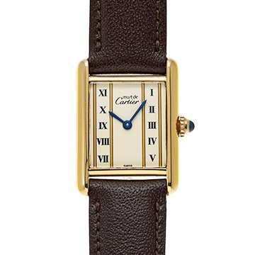 カルティエ マストタンク ヴェルメイユ SM W1003053 アイボリー レディース 時計 【中古】【wristwatch】