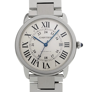 カルティエ ロンドソロ ドゥ カルティエ 42mm W6701011 シルバー メンズ 時計 【中古】【wristwatch】