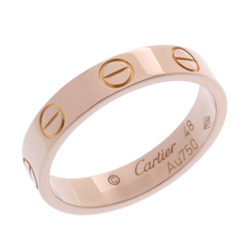 カルティエ ミニラブリング #48 ゴールド CRB4085248 K18ピンクゴールド PG レディース ジュエリー 【中古】【jewelry】