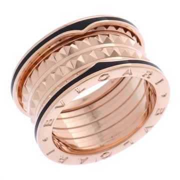 ブルガリ B.ZERO1ロック リング #58 ゴールド K18ピンクゴールド PG/ブラックセラミック レディース ジュエリー 【中古】【jewelry】