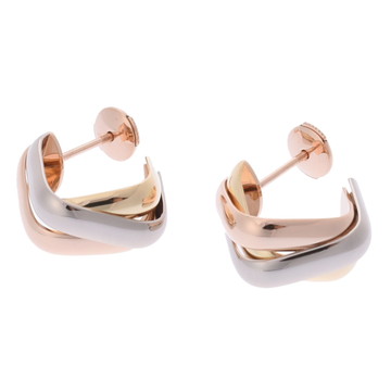 カルティエ トリニティ クッション ピアス ゴールド B8301507 K18イエローゴールド YG/K18ピンクゴールド PG/K18ホワイトゴールド レディース ジュエリー 【中古】【jewelry】