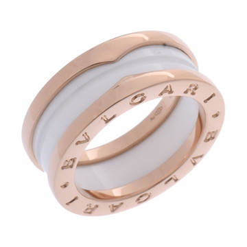 ブルガリ B-ZERO1 リング #53 ゴールド K18ピンクゴールド PG/ホワイトセラミック レディース ジュエリー 【中古】【jewelry】