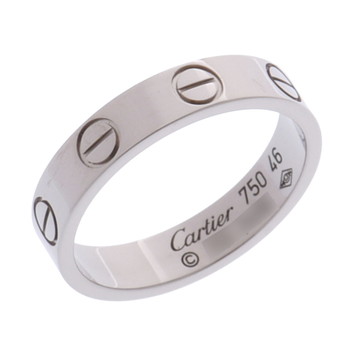 カルティエ ミニラブリング #46 シルバー B4085146 K18ホワイトゴールド WG レディース ジュエリー 【中古】【jewelry】