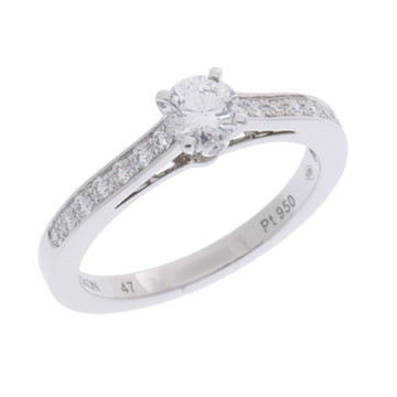 ブシュロン ビーラブド ソリテールリング #47 シルバー JSL0014047 Pt950プラチナ レディース ジュエリー 【中古】【jewelry】