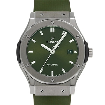 ウブロ クラシックフュージョン チタニウム グリーン 542.NX.8970.RX グリーン メンズ 時計 【中古】【wristwatch】