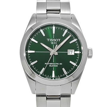 ティソ ジェントルマン オートマティック パワーマティック 80 シリシウム T127.407.11.091.01 グリーン メンズ 時計 【中古】【wristwatch】