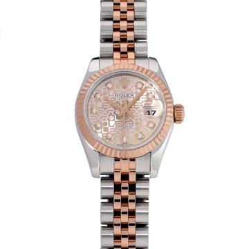 ロレックス デイトジャスト 179171G ピンクコンピュータ/ダイヤモンド レディース 時計 【中古】【wristwatch】