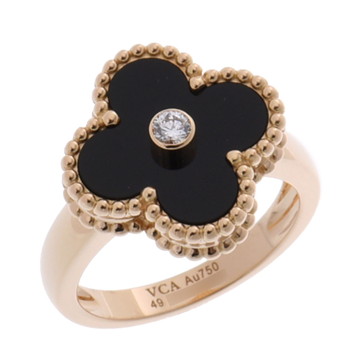 ヴァン クリーフ&アーペル ヴィンテージアルハンブラ リング #49 ゴールド K18イエローゴールド YG レディース ジュエリー 【中古】【jewelry】