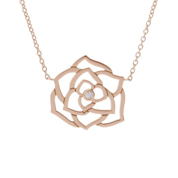 ピアジェ ローズ ネックレス 2PD ゴールド G33U0086 K18ピンクゴールド PG レディース ジュエリー 【中古】【jewelry】