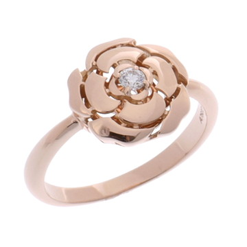 シャネル カメリアリング 1PD #47 イエロー J11662 K18ピンクゴールド PG レディース ジュエリー 【中古】【jewelry】