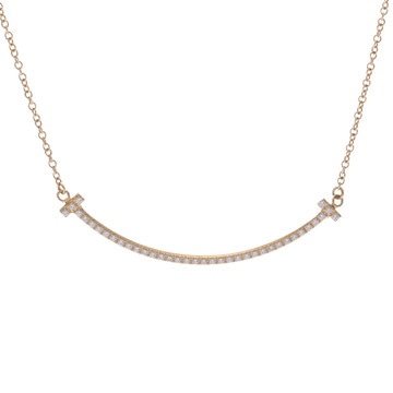 ティファニー Tスマイル ネックレス スモール ゴールド K18イエローゴールド YG レディース ジュエリー 【中古】【jewelry】
