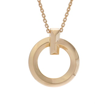ティファニー Ｔワン サークル ネックレス ゴールド K18イエローゴールド YG レディース ジュエリー 【中古】【jewelry】