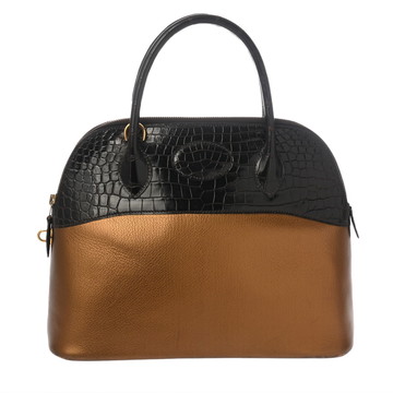 エルメス ボリード 31 コカオン/メタリックブロンズ ポロサスリセ/シェーブル レディース バッグ 【中古】【bag】