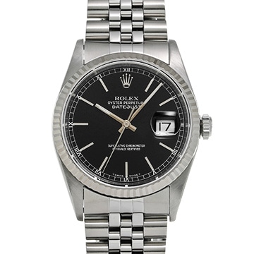 ロレックス デイトジャスト 16234 ブラック メンズ 時計 【中古】【wristwatch】