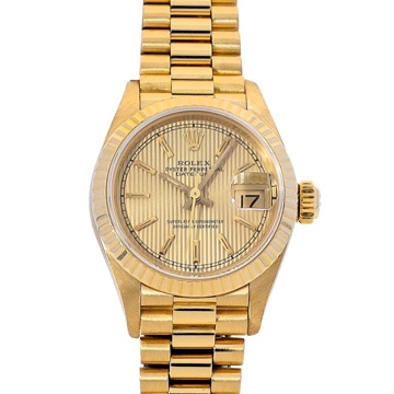 ロレックス デイトジャスト 69178 シャンパンタペストリー レディース 時計 【中古】【wristwatch】