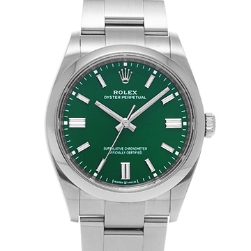 ロレックス オイスターパーペチュアル 36 126000 グリーン メンズ 時計 【中古】【wristwatch】