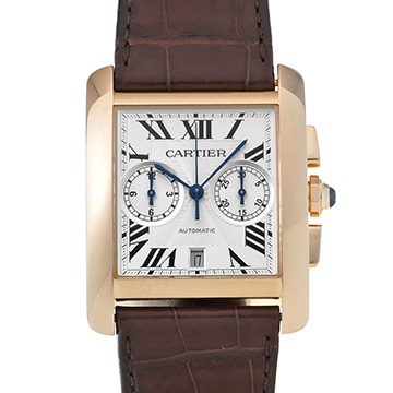 カルティエ タンクMC クロノグラフ W5330005 シルバー メンズ 時計 【中古】【wristwatch】