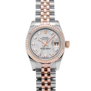 ロレックス デイトジャスト 179171G メテオライト/ダイヤモンド レディース 時計 【中古】【wristwatch】