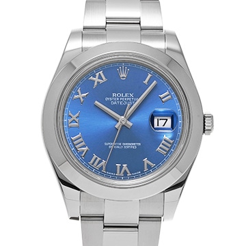 ロレックス デイトジャストII 116300 アズーロブルー メンズ 時計 【中古】【wristwatch】