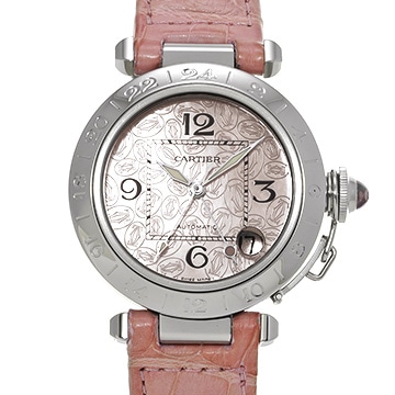 カルティエ パシャC メリディアン GMT 2004 W3107099 ピンクシェル ユニセックス 時計 【中古】【wristwatch】