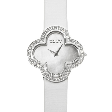ヴァン クリーフ&アーペル アルハンブラ ミディアムモデル ウォッチ VCARF52700 ホワイトシェル レディース 時計 【中古】【wristwatch】