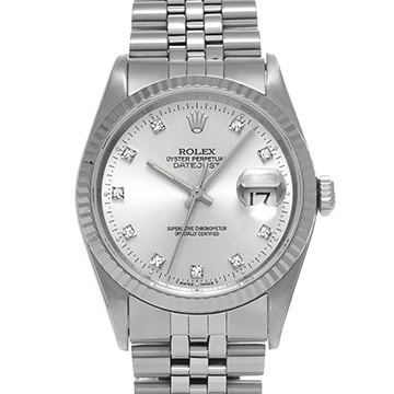 ロレックス デイトジャスト 16234G シルバー/ダイヤモンド メンズ 時計 【中古】【wristwatch】