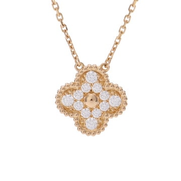 ヴァン クリーフ&アーペル ヴィンテージアルハンブラ ネックレス パヴェ ゴールド VCARA45300 K18イエローゴールド YG レディース ジュエリー 【中古】【jewelry】