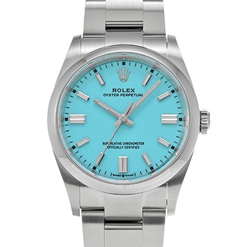 ロレックス オイスターパーペチュアル 36 126000 ターコイズブルー メンズ 時計 【中古】【wristwatch】