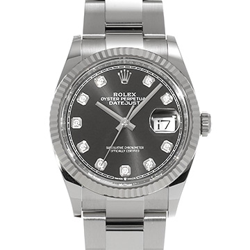 ロレックス デイトジャスト 36 126234G ブライトブラック/ダイヤモンド メンズ 時計 【新品】【wristwatch】