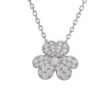 ヴァン クリーフ&アーペル フリヴォル ネックレス スモール パヴェ シルバー VCARD31800 K18ホワイトゴールド WG レディース ジュエリー 【中古】【jewelry】