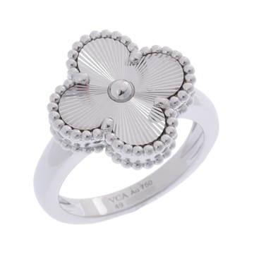 ヴァン クリーフ&アーペル ヴィンテージアルハンブラ リング ギヨシェ #49 シルバー VCARP9XI49 K18ホワイトゴールド WG レディース ジュエリー 【中古】【jewelry】