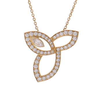 ハリー ウィンストン リリークラスター ネックレス ゴールド PEDYMQRFLC K18イエローゴールド YG レディース ジュエリー 【中古】【jewelry】