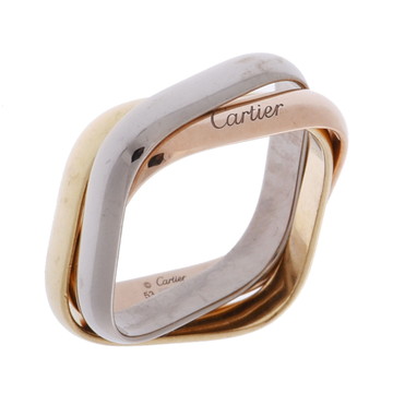 カルティエ トリニティ クッション リング #53 ゴールド K18イエローゴールド YG/K18ピンクゴールド PG/K18ホワイトゴールドWG レディース ジュエリー 【中古】【jewelry】