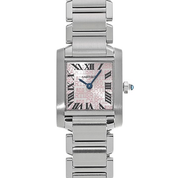 カルティエ タンクフランセーズ SM 160周年アジア限定 W51035Q3 ピンク/シルバー レディース 時計 【中古】【wristwatch】