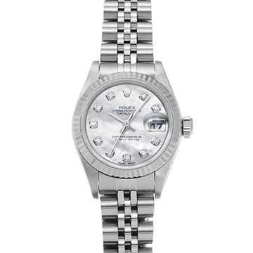 ロレックス デイトジャスト 79174 ホワイトシェル レディース 時計 【中古】【wristwatch】