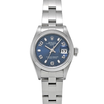 ロレックス オイスター パーペチュアル デイト 69160 ブルー レディース 時計 【中古】【wristwatch】
