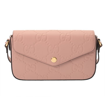グッチ スーパー ミニ バッグ ピンク 772794 GGレザー メンズ バッグ 【中古】【bag】