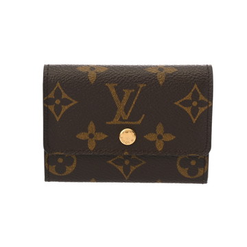 ルイ ヴィトン モノグラム ポルトモネ プラ ブラウン M61930 モノグラムキャンバス ユニセックス 財布 【中古】【purse】