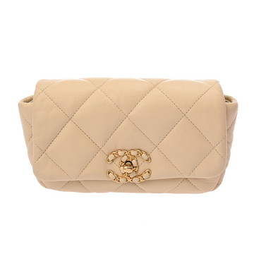 シャネル CHANEL19 ベージュ AS1163 ラムスキン レディース バッグ 【中古】【bag】