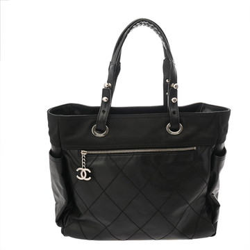 シャネル パリビアリッツ トート GM ブラック A34210 コーティングキャンバス レディース バッグ 【中古】【bag】