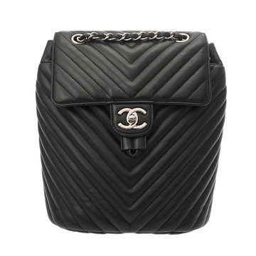 シャネル Vステッチ バックパック ブラック A91121 ラムスキン レディース バッグ 【中古】【bag】