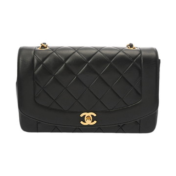 シャネル ダイアナ チェーンショルダー 25cm ブラック A01165 ラムスキン レディース バッグ 【中古】【bag】