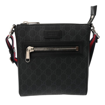 シャネル GGスプリーム スモールメッセンジャーバッグ ブラック/グレー 523599 PVC/レザー レディース バッグ 【中古】【bag】