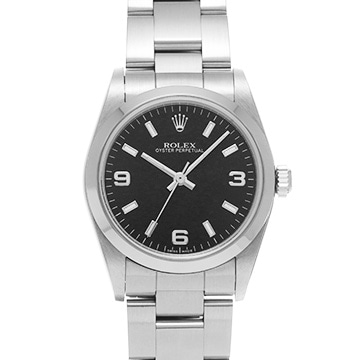 ロレックス オイスターパーペチュアル 77080 ブラック ユニセックス 時計 【中古】【wristwatch】