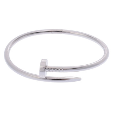 カルティエ ジュストアンクルブレスレット #17 シルバー K18ホワイトゴールド WG レディース ジュエリー 【中古】【jewelry】