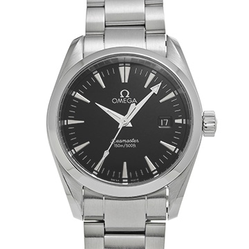 オメガ シーマスター アクアテラ クォーツ 2518.50 ブラック メンズ 時計 【中古】【wristwatch】