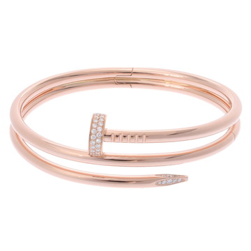 カルティエ ジュストアンクルブレスレット ダブル #16 ゴールド K18ピンクゴールド PG レディース ジュエリー 【中古】【jewelry】