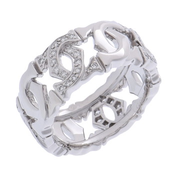 カルティエ アントルラセリング #52 シルバー K18ホワイトゴールド WG レディース ジュエリー 【中古】【jewelry】