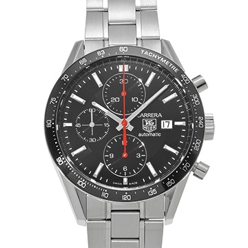 タグ ホイヤー カレラ キャリバー16 クロノグラフ CV2014.BA0794 ブラック メンズ 時計 【中古】【wristwatch】